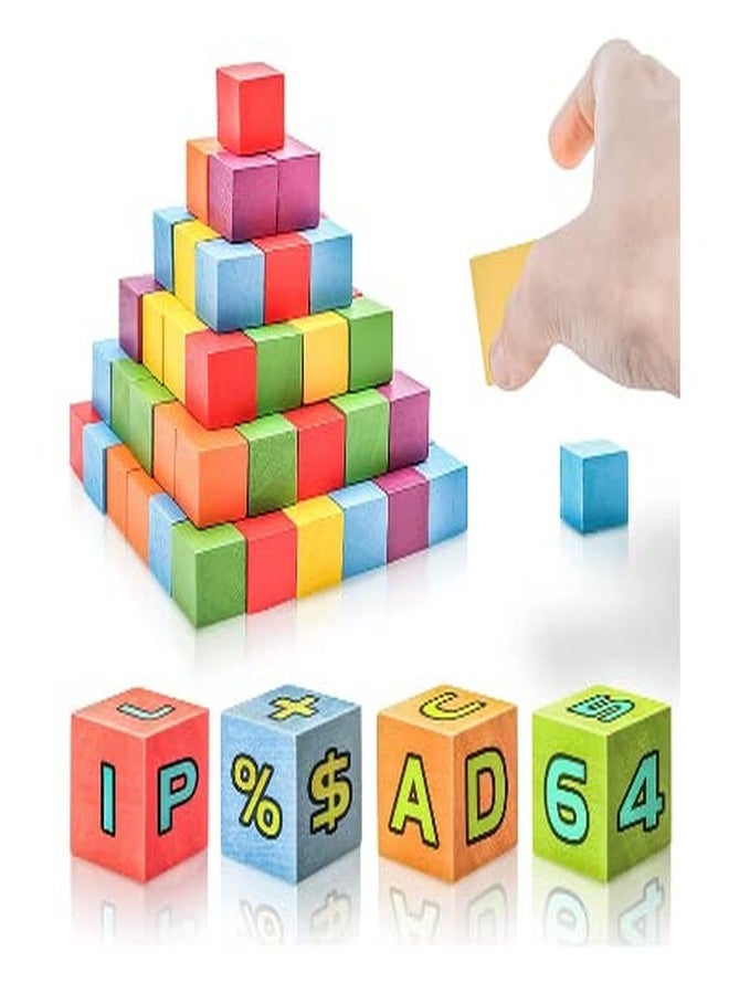 Ormango مجموعة أورمانجو من 12 قطعة مكعبات خشبية لأعمال الحرف اليدوية ومشاريع DIY (1 بوصة) مكعبات خشبية مربعة صلبة للفنون والحرف - Image 5